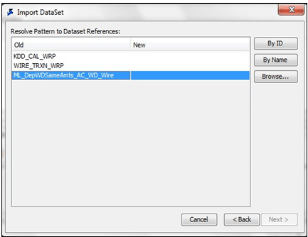 Import DataSet Dialog Box