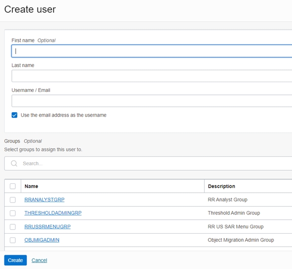 Create Application Users