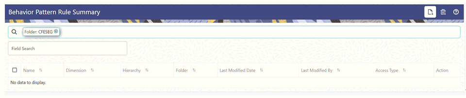 Behavior Pattern Rules