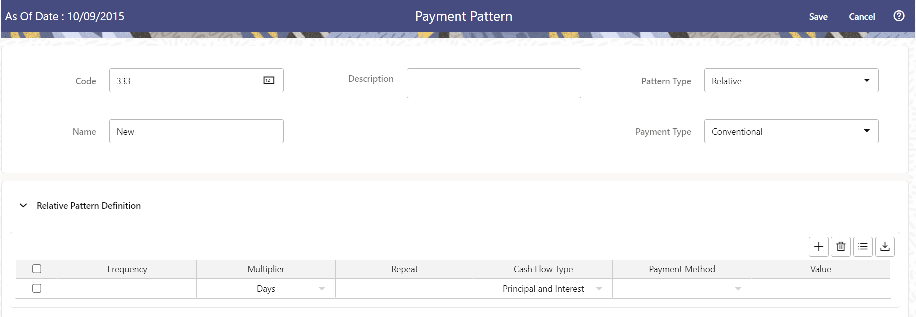 Patterned Payment Define Relative Payment Patterns