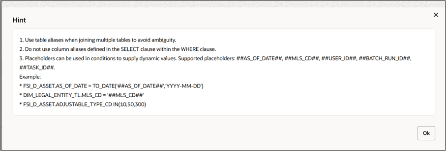 Sample of Hint