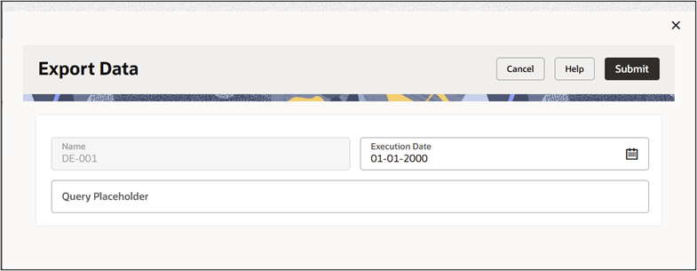 Export Data window
