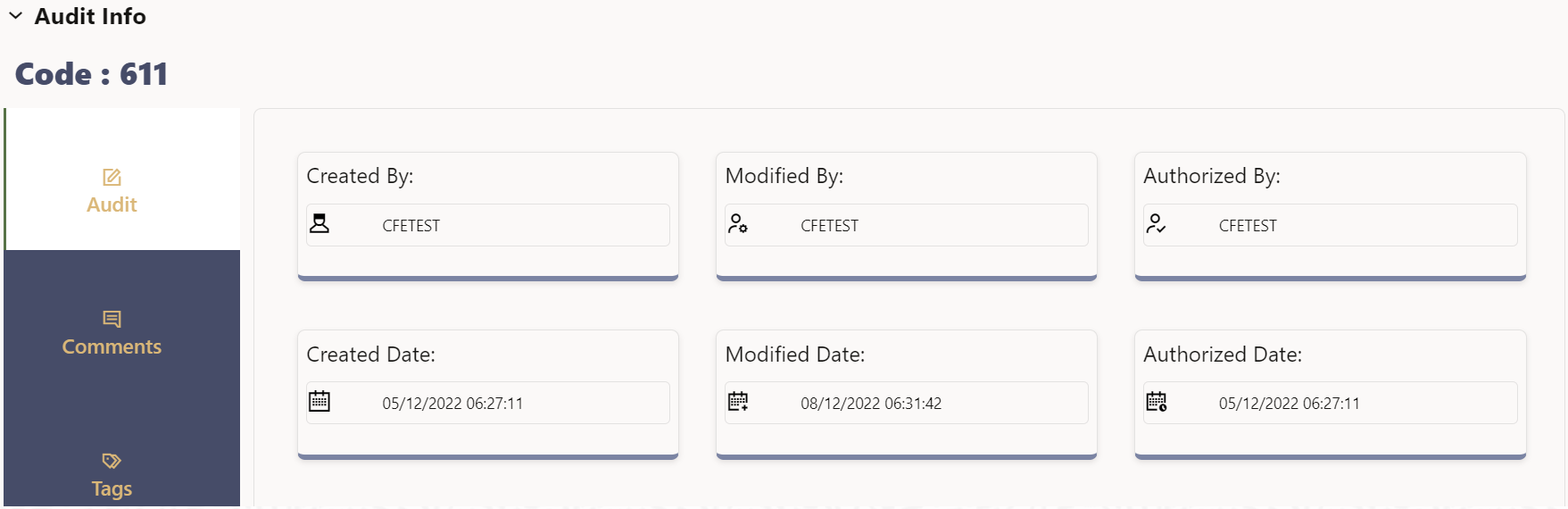 Audit Info Audit Info