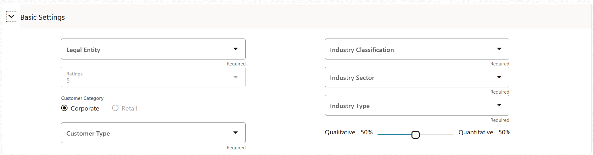 The Basic Settings pane