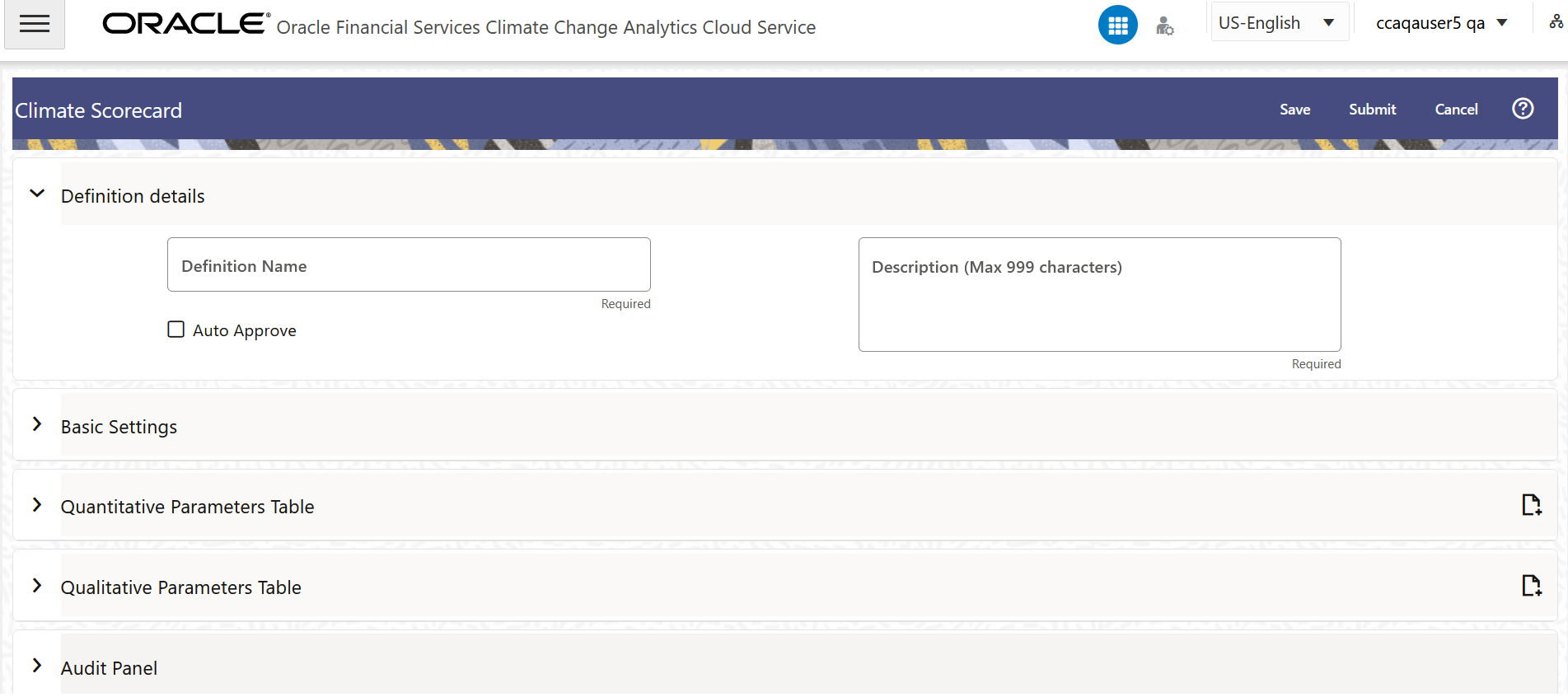 The Create Climate Scorecard page