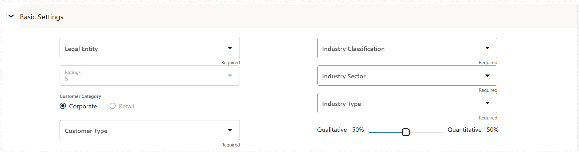 The Basic Settings pane