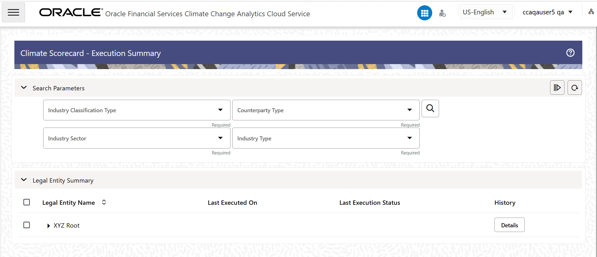 The Climate Scorecard - Execution Summary page