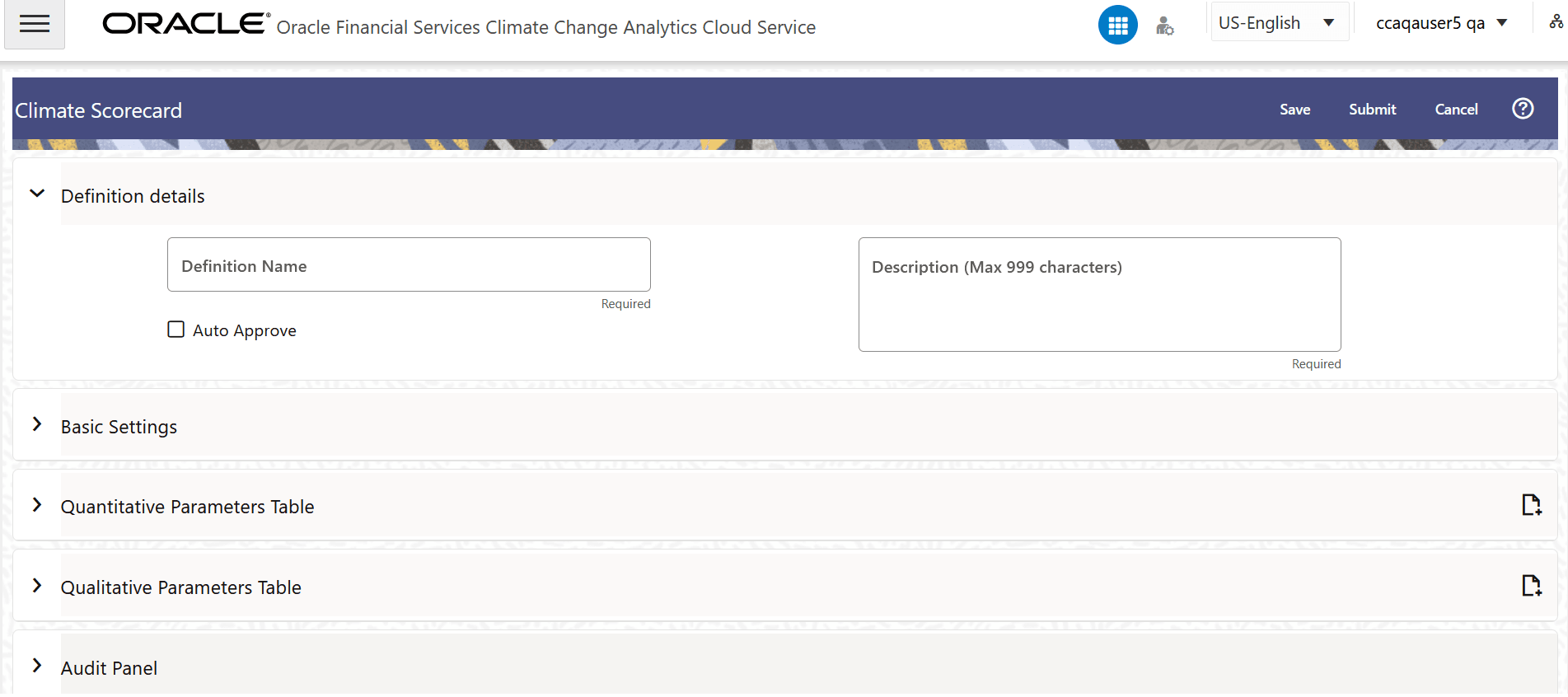 The Create Climate Scorecard page