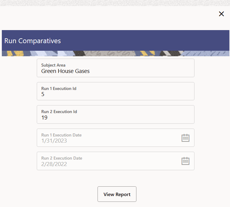 Run Comparatives Window