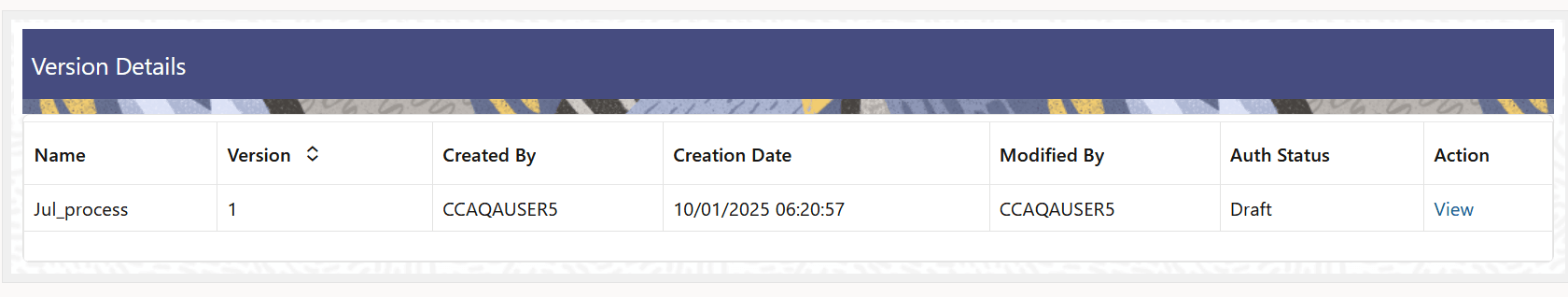 Version Details Window