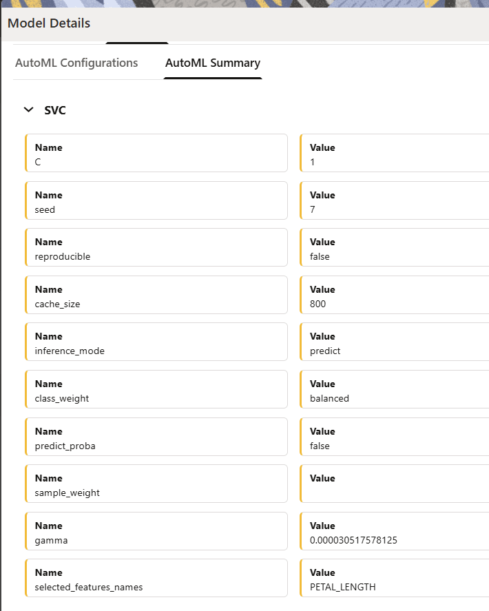 AutoML Summary Tab
