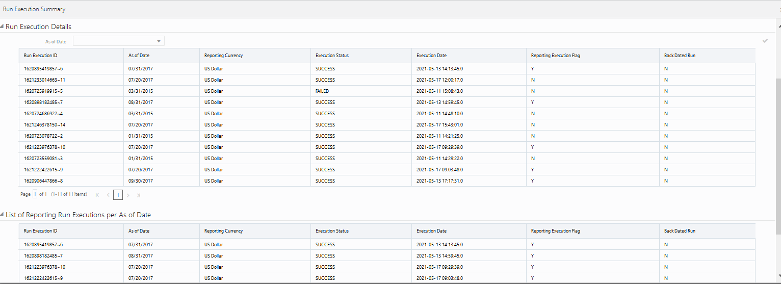 This image displays the Reporting Execution Flag. This image displays the Reporting Execution Flag.