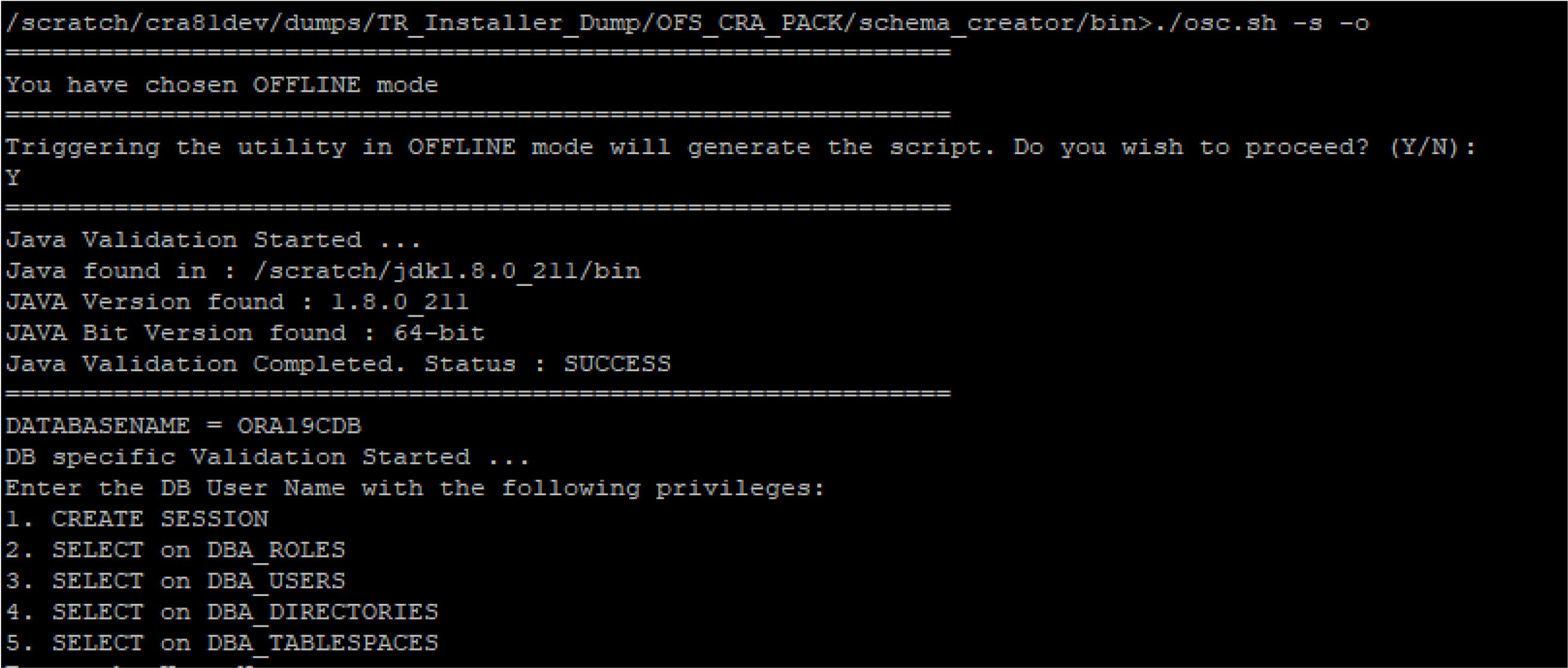 Description of Schema Creation in Offline Mode follows This illustration shows the schema creation triggering in offline mode.