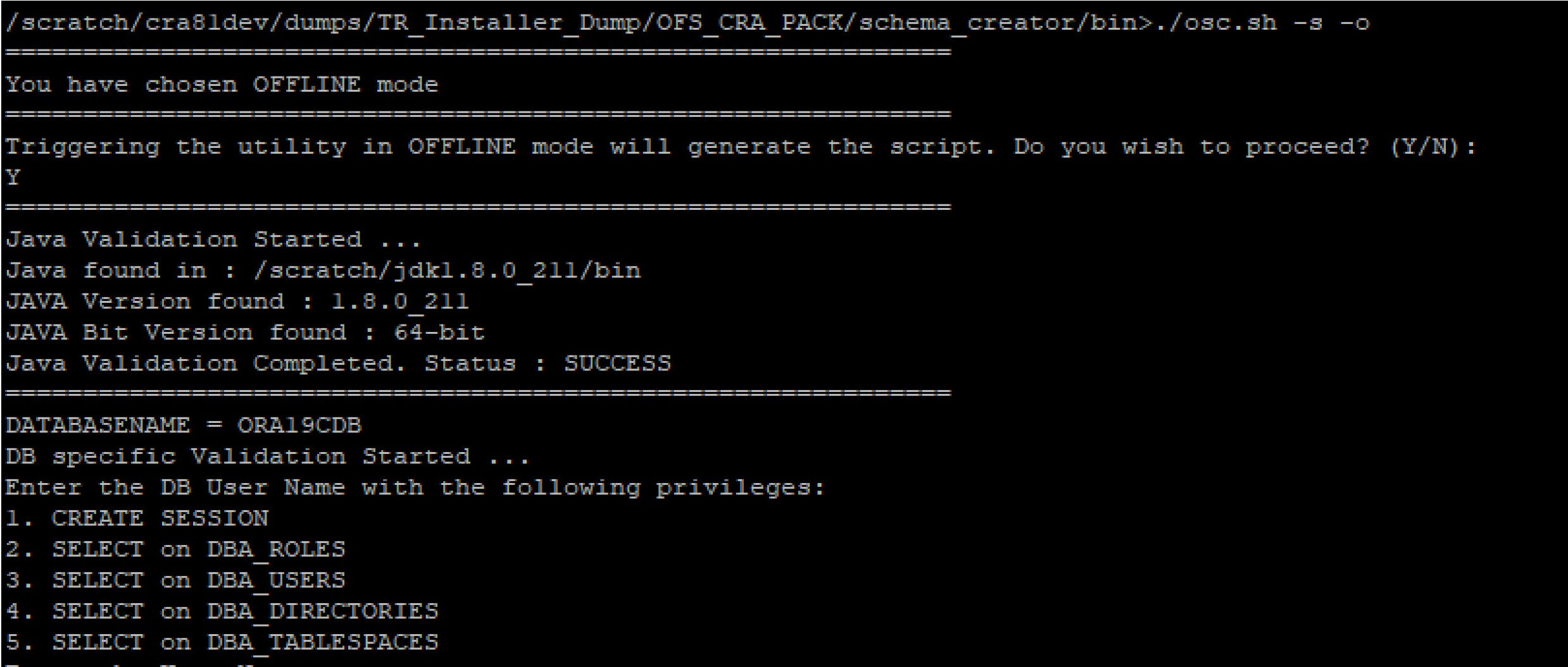 Description of Schema Creation in Offline Mode follows This illustration shows the schema creation triggering in offline mode.