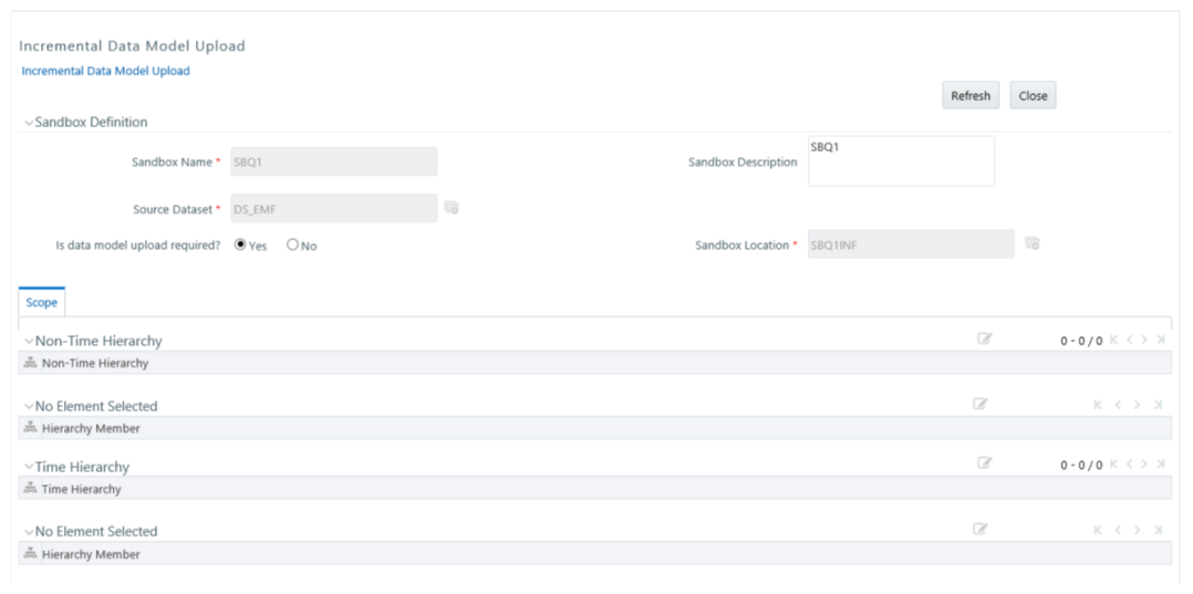 This image displays the Incremental Data Model Upload.
