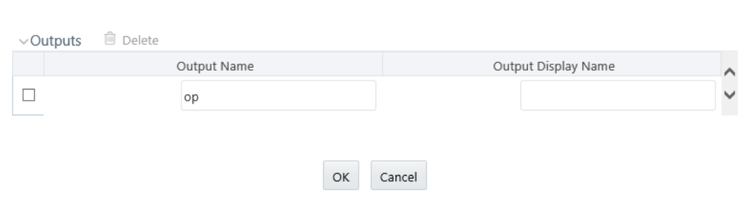 This image displays the Outputs window.