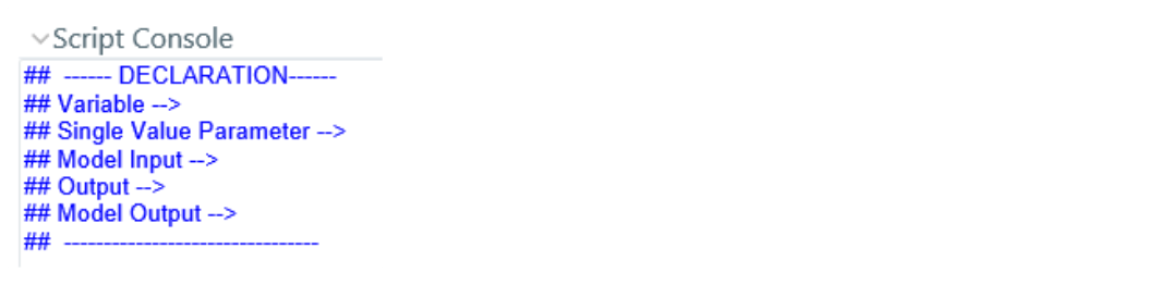 This image displays the Script Console.