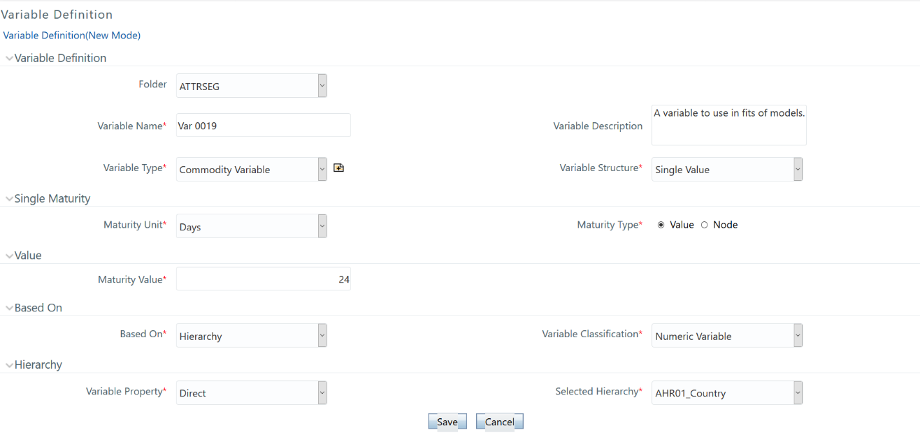 This image displays the Variable Definition window.