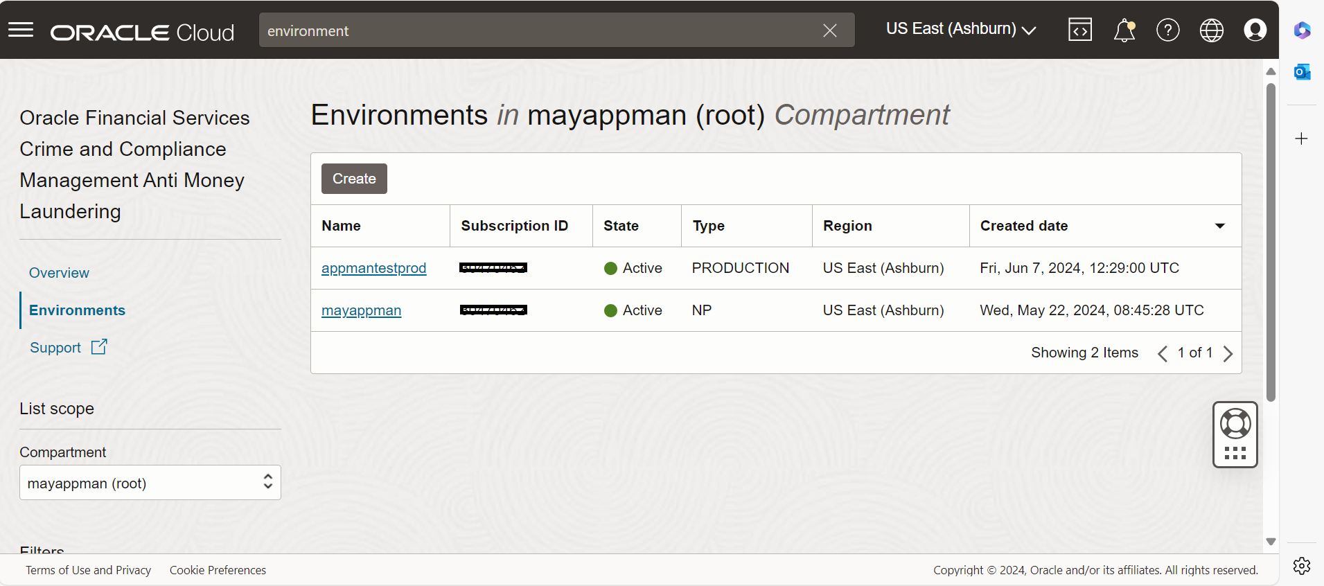 View provisioned environments (Production and Non-Production) View provisioned environments (Production and Non-Production)