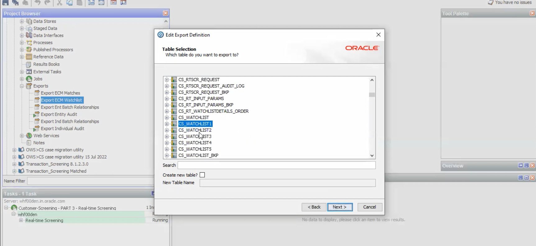 Loading EDQ Server to CS_Watchlist1