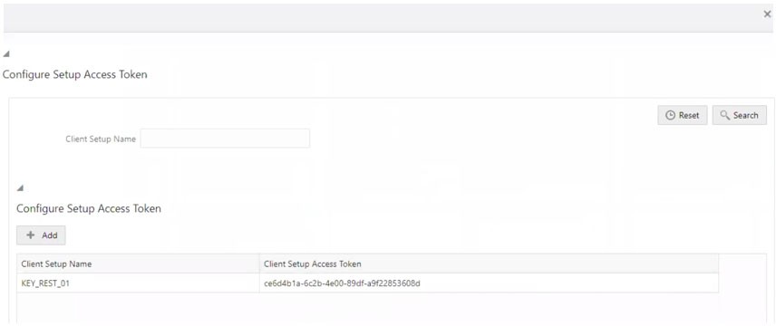 Configure Setup Access Token