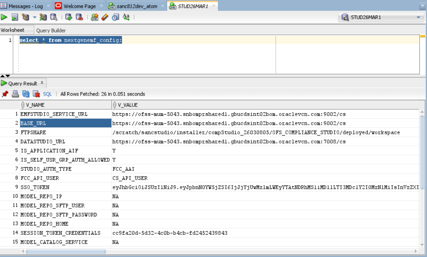 The Base URL on the Compliance studio schema