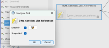 The Configure Task pop-up. The Configure Task pop-up.