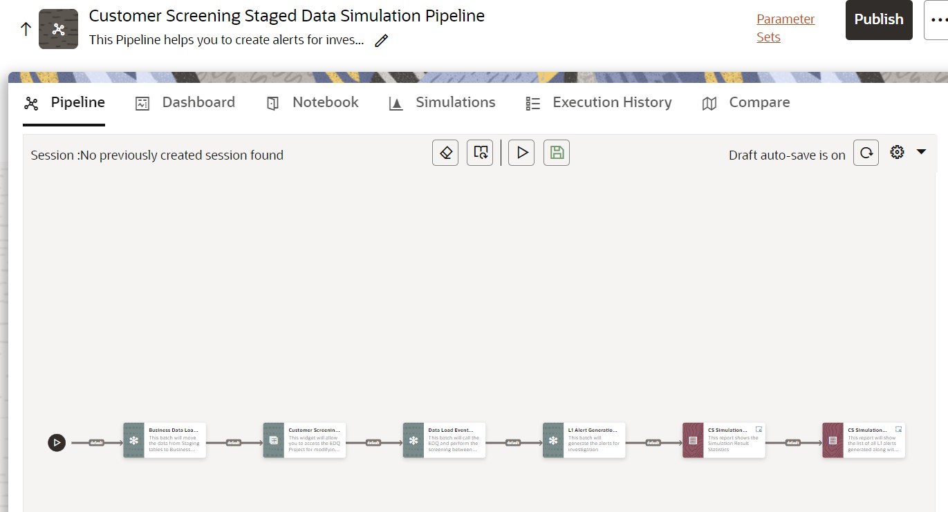 Customer Screening Staged Data Simulation Pipeline