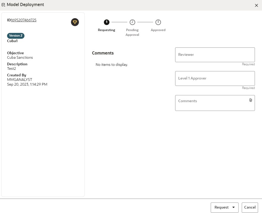 Model Deployment Window