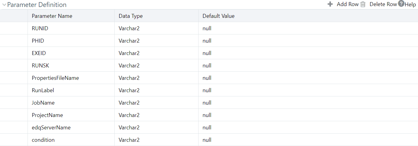 Adding Input Parameters