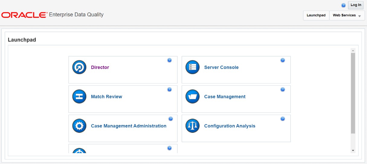 Director Menu in EDQ