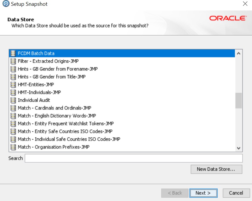 Setup Snapshot Window