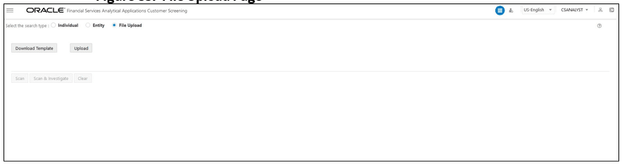 This image displays the File Upload page. This image displays the File Upload page.