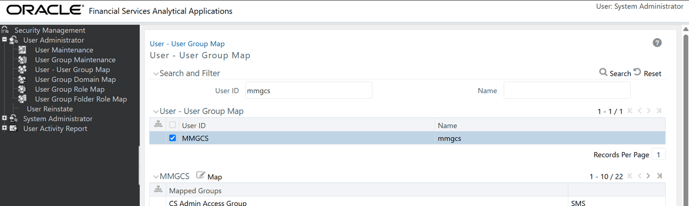 This image displays the CS User Administrator groups