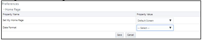 This image displays the Preferences page.