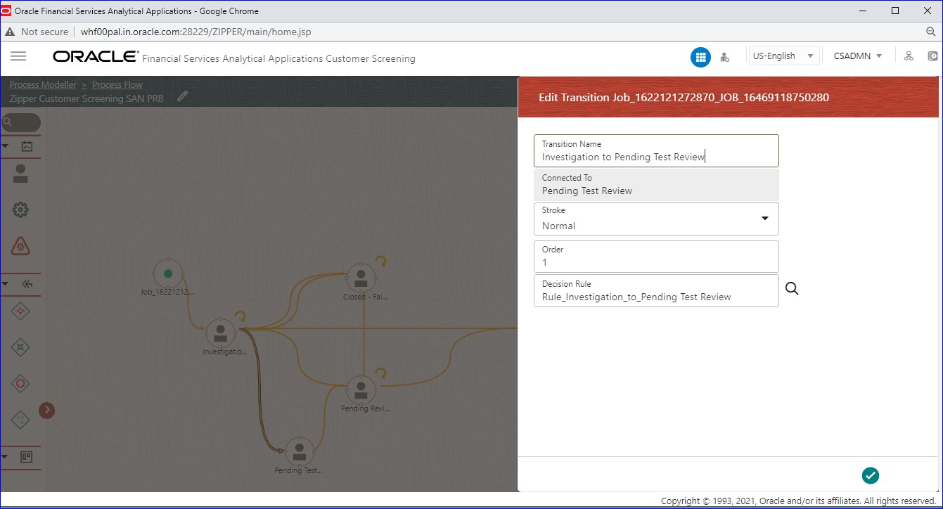Edit Transaction – Pending Test Review