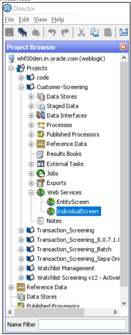 This image displays the Web Services Node. This image displays the Web Services Node.