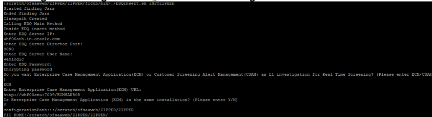 This image displays the Configure the EDQ URL in Batch Screening.