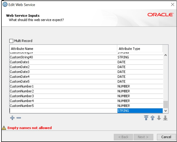 This image displays the Edit Web Service window.