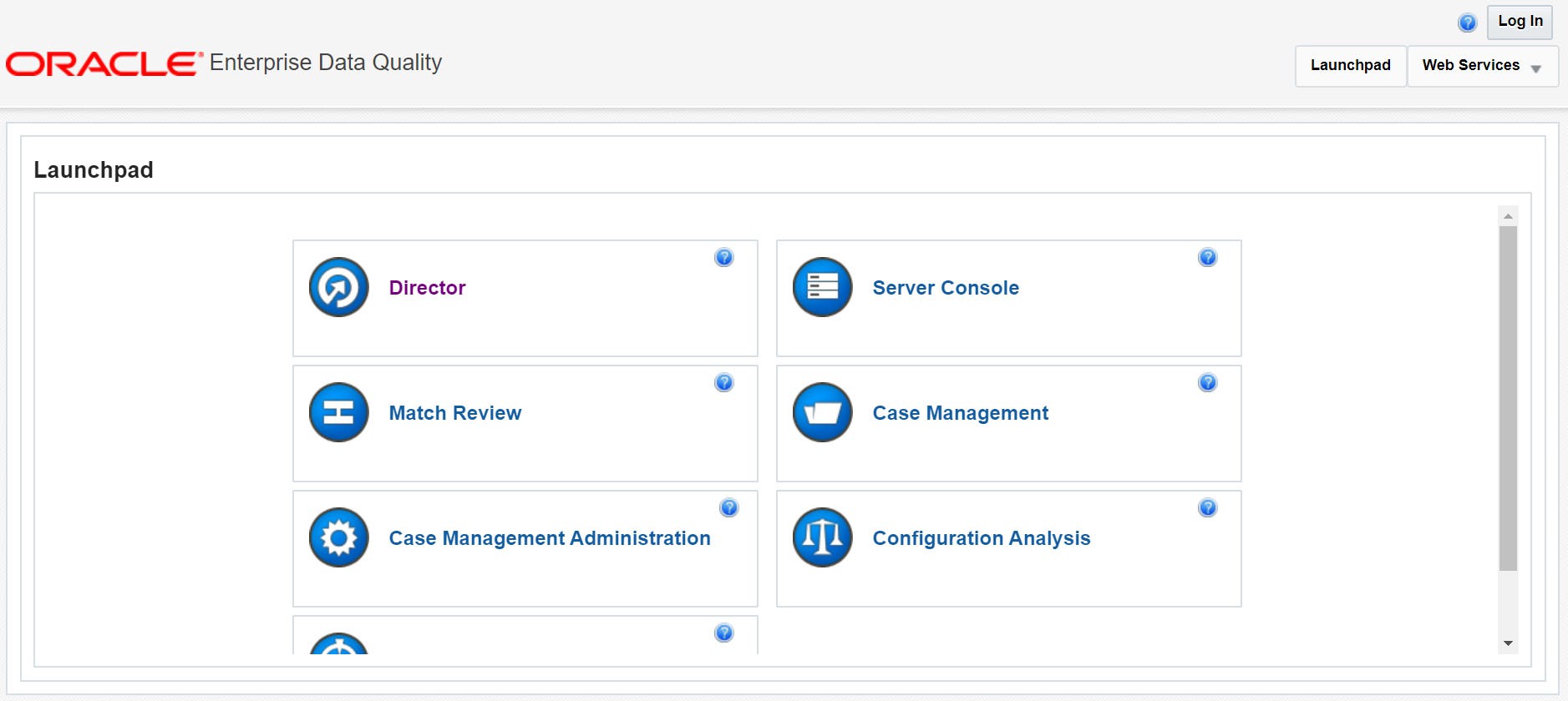 Director Menu in EDQ