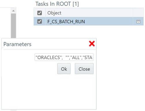 Parameter for the CS_E2E_Start_Batch Process
