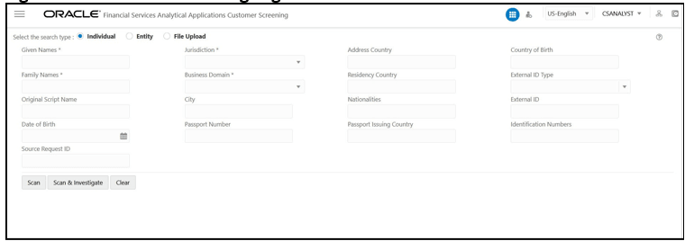 This image displays the Real-Time Screening page. This image displays the Real-Time Screening page.