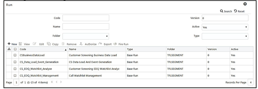 This image displays the Run page.