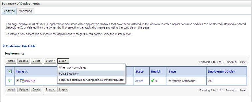Summary of Deployments