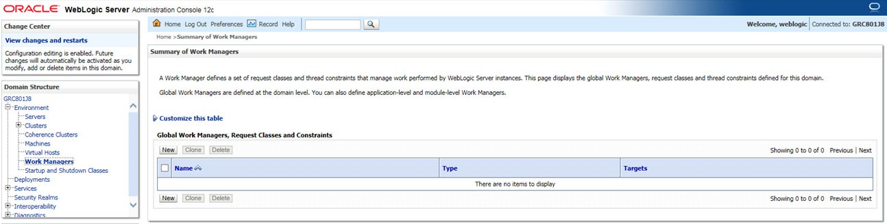 This illustration shows the summary of work manager section