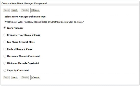 This illustration shows the new work manager component