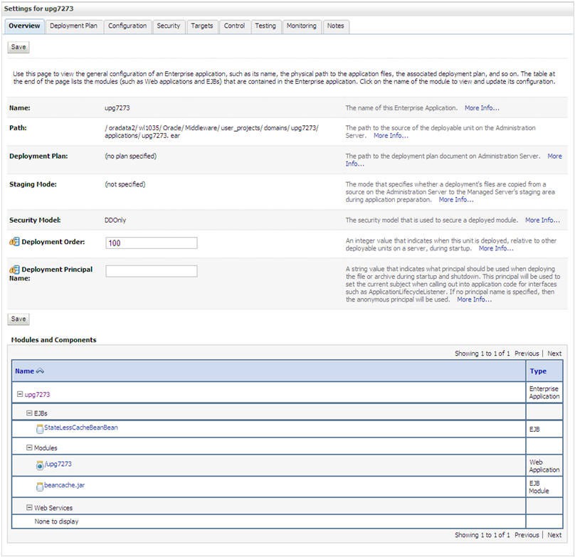 This illustration shows the setting for deployment name.