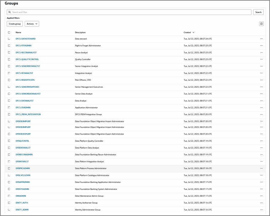 Assign User to Groups Window Assign User to Groups Window