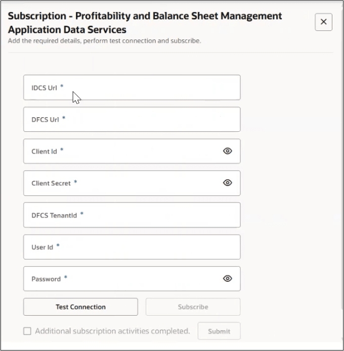 Subscription Pane