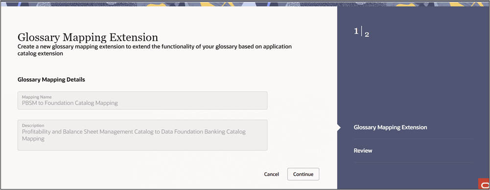 Glossary Extension Mapping